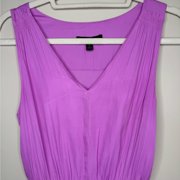 Banana Republic Satiny Knee midi Length sleeveless dress purple Size 2 - Picture 3 of 8